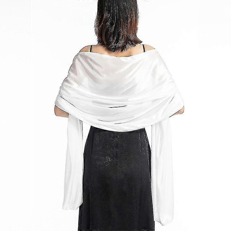 Şal Elbiseleri Akşam Partisi Wrap Düğün Saten Saf Renk Cape Shrugs Boleros