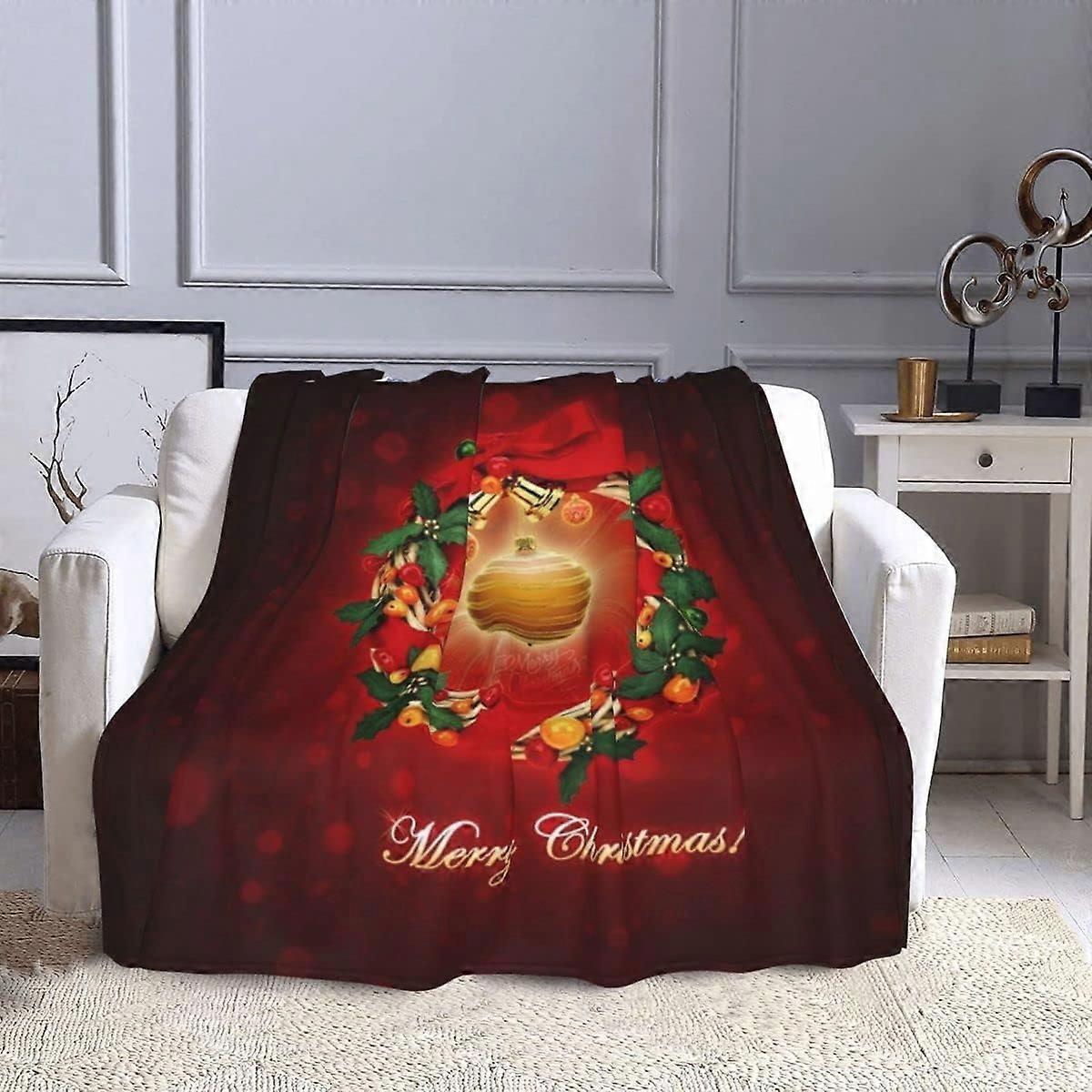 Juleteppe, Julekuleteppe, Barneteppe, Billedvev, Egnet for piknik, Sofa, Reise