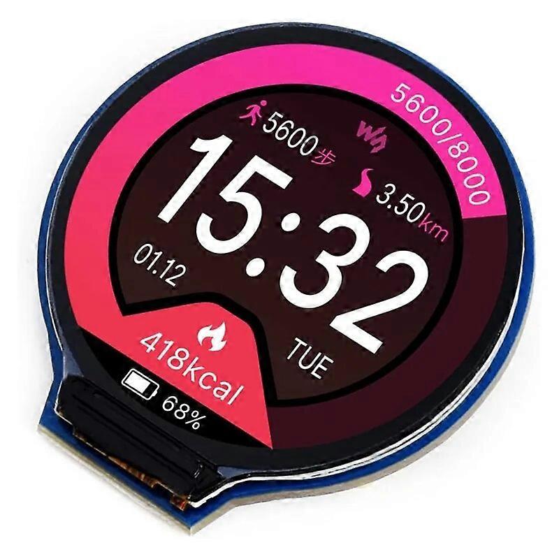 128Inch Round Display LCD Screen Module GC9A01 SPI Communication RGB 65K Color Support Raspberry