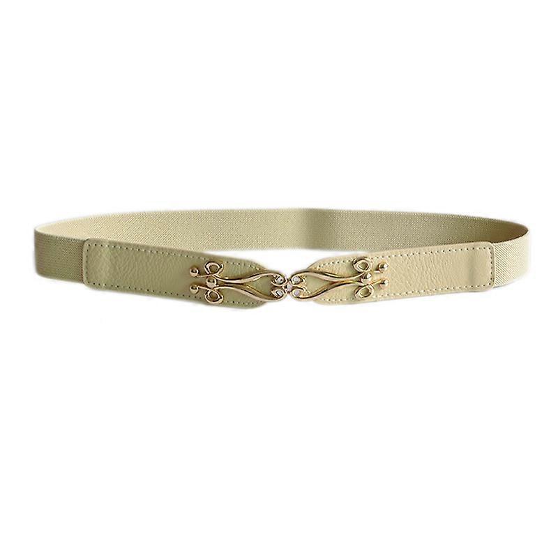 Womens Waist Belt Buckle Elastic Stretch Dress Belt Waistband