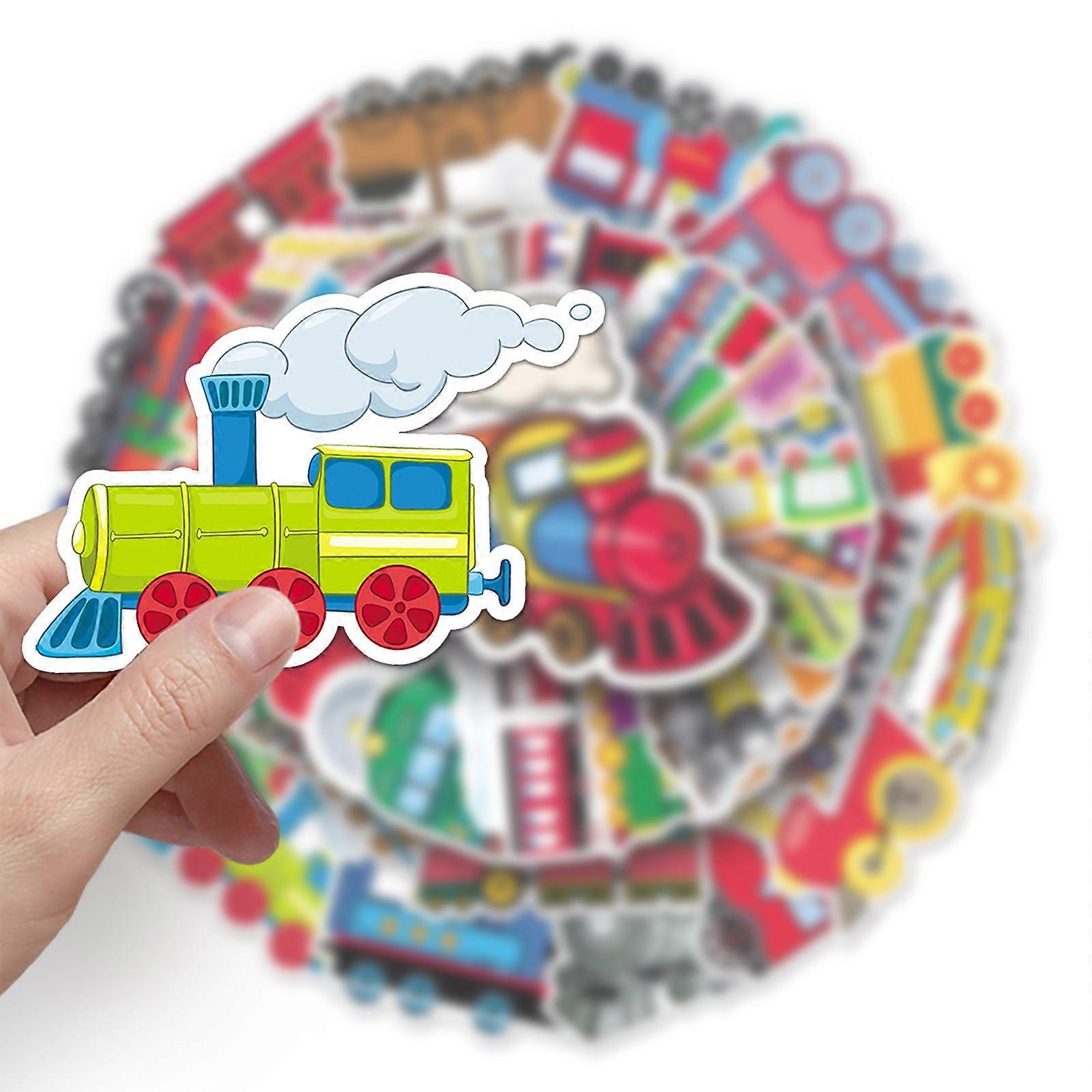 Train Stickers, 50 Piece Train Waterproof Decals
