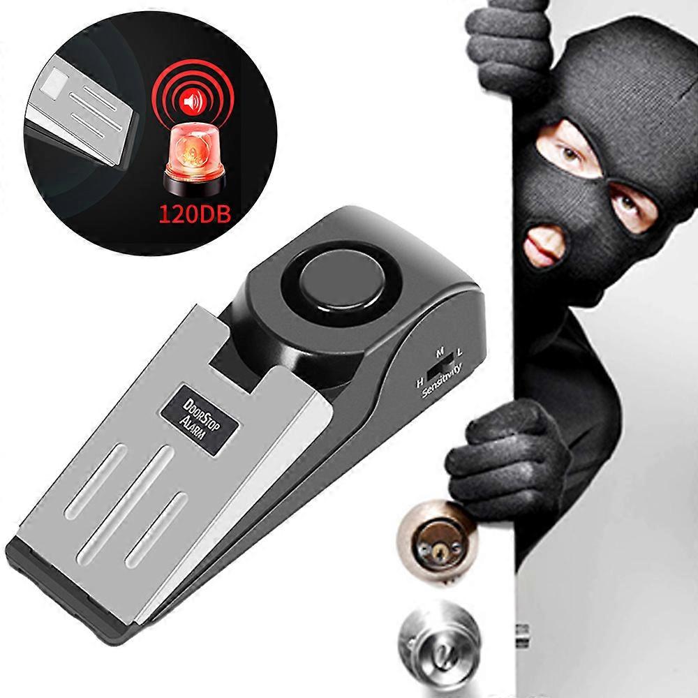 1/2Pcs Door Stop Security Alarm Wireless Door Gap Alarm For Portable Travel Family Apartment House