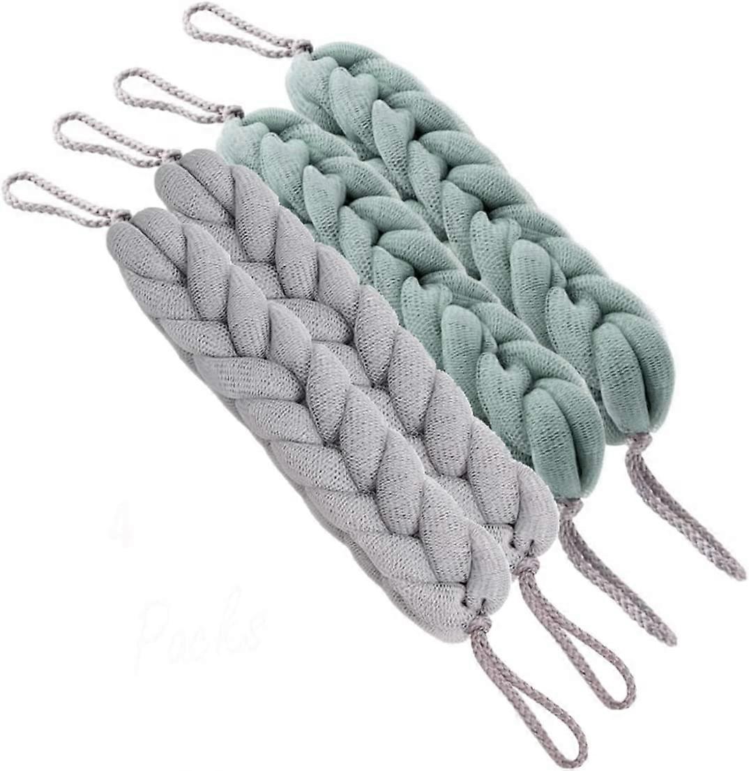 4 Packs Long Stretch Back Sponge with Rope