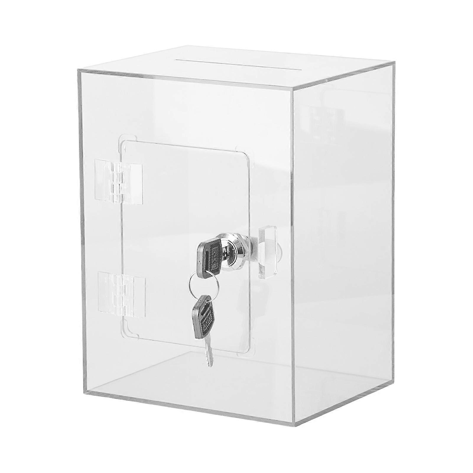 Clear Acrylic Piggy Bank with Key Kids Adults Money Saving Box Large Capacity Openable Transparent Savings Jar Coin Cash Container