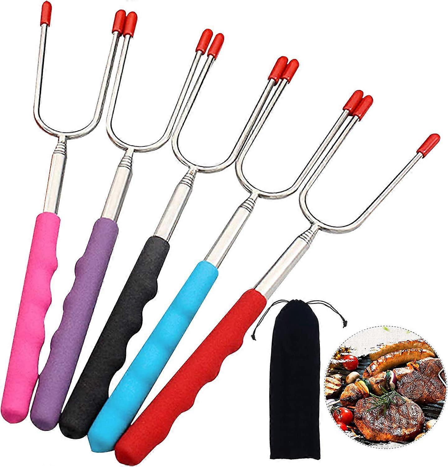 5 Pieces Telescopic Barbecue Fork