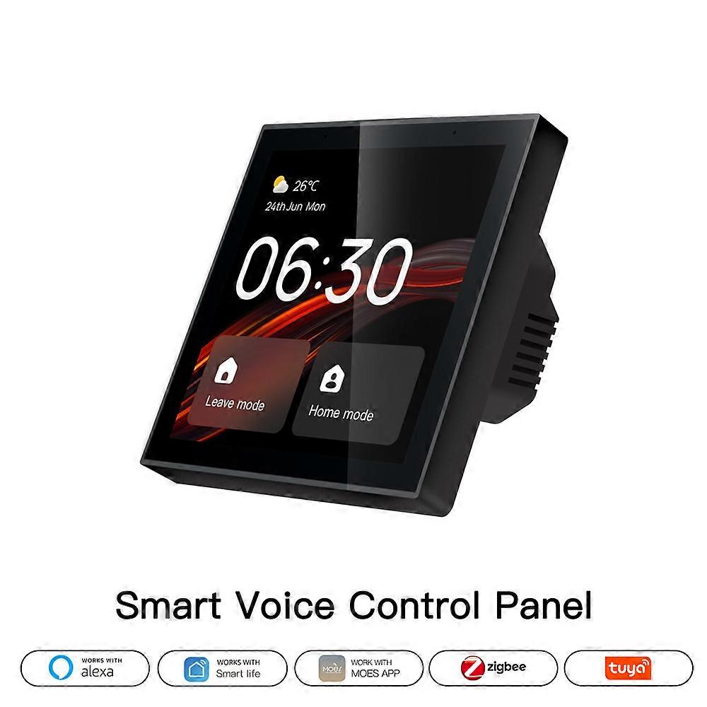 Tu-ya WiFi+Zig-bee Touched 4in Screen Center Control Panel Voice Control Built-in Gateway Intelligent Center Control Panel