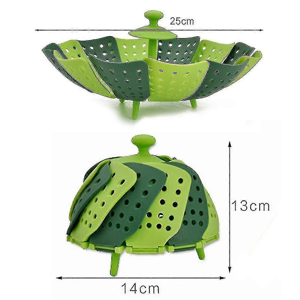 Folding Steamer Baskets Retractable Plastic Food Steaming Fruit Vegetable Dish