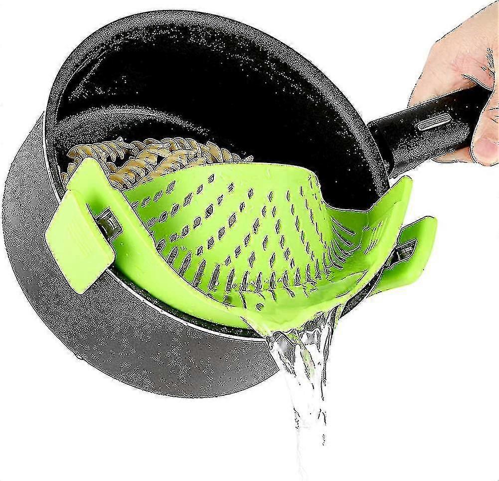 Generic Kitchen Pasta Strainers Clip On Pot, Silicone Spaghetti Colanders Fits