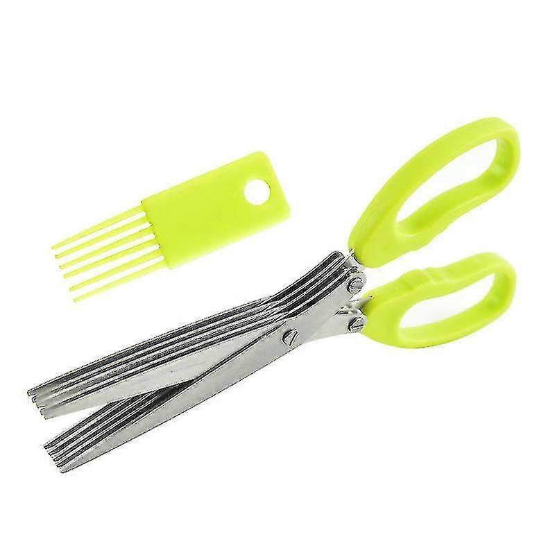 Five-layer Stainless Steel Scissors Green Onion Scissors Multi-layer Herb Scissors Herb Scissors Desktop Shredding Scissors