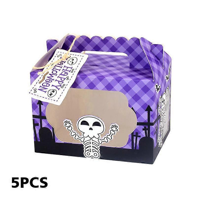 5PC Halloween Gift Dessert Packaging Box Window Candy Packaging Box Packaging Box Portable