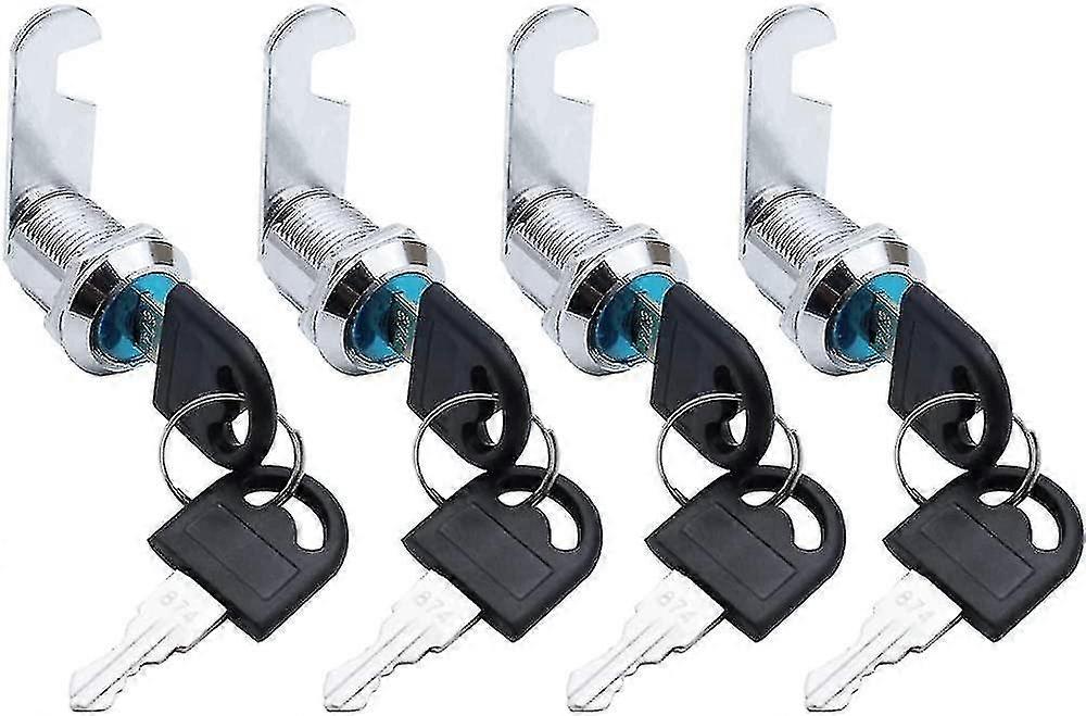 4 Pack Mailbox Lock Cam Lock Cilinder Zinklegering Kast Locker Letter Box Locks Zilver 20mm Lang