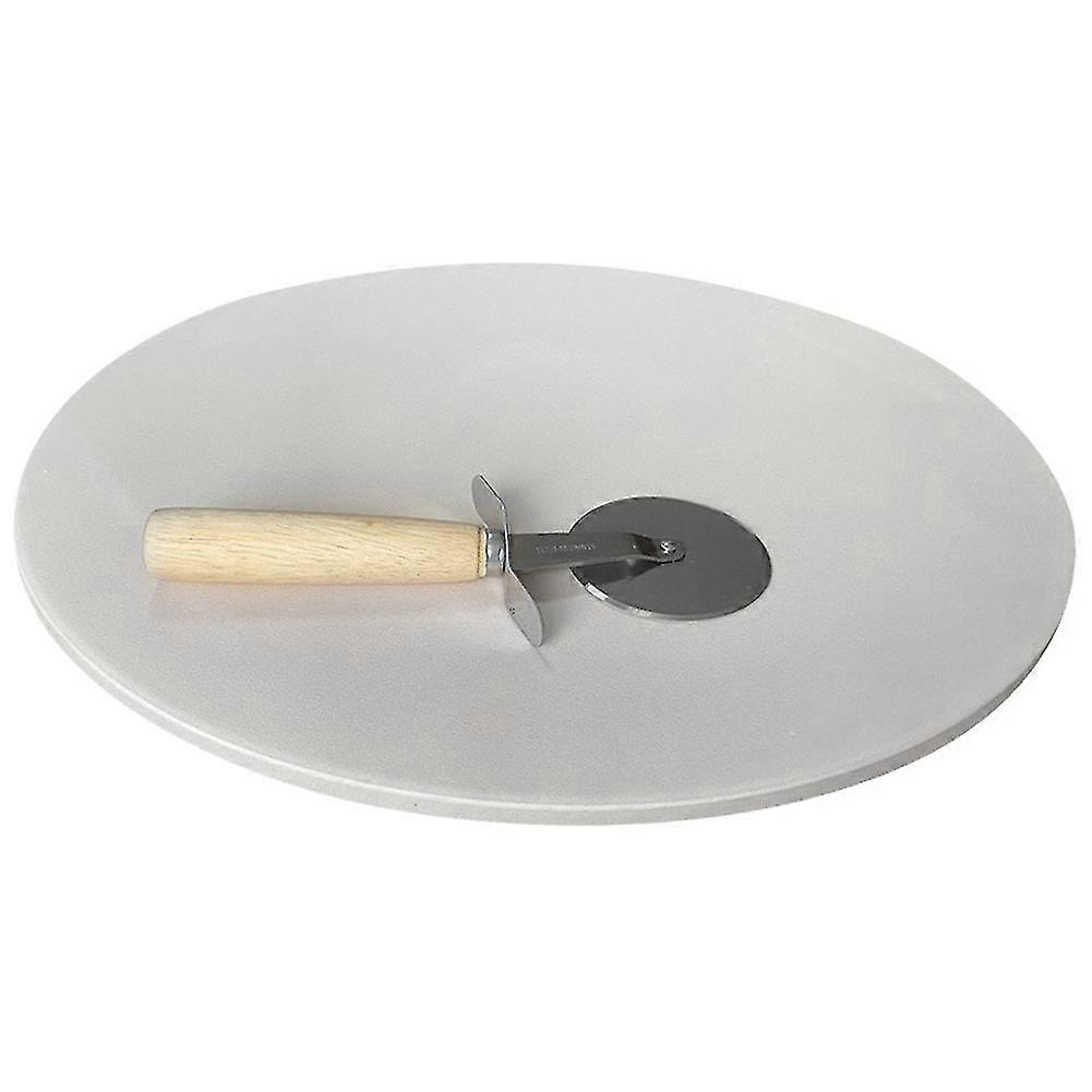 Pizza Stone Set-13 Inch Pizza Stone for Grill and Oven with Foldable Metal Pizza Peel and Accessori