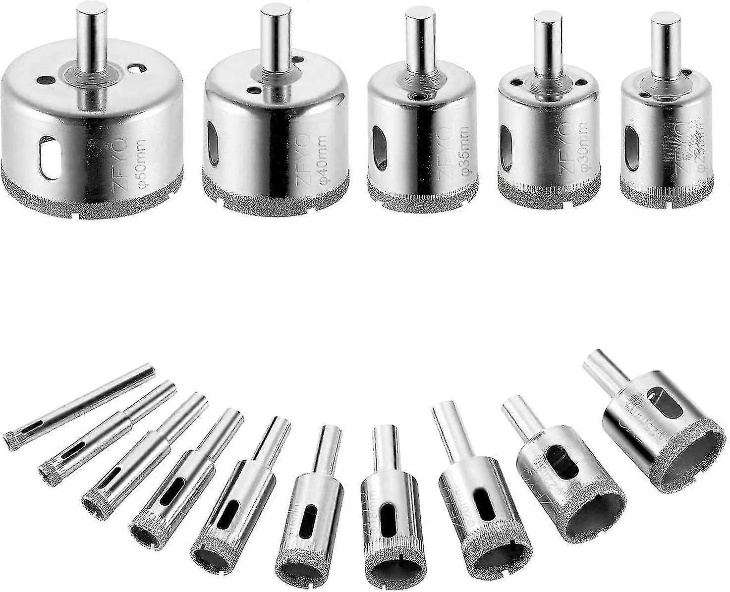 الكثير من 15 لقم حفر الماس ، لقم الثقب للصلب الكربوني ، مثقاب الزجاج ، السيراميك ، الخزف ، البلاط ، الرخام ، 6/8/10/12/14/16/18/20/22/25/28/30/35/40/50