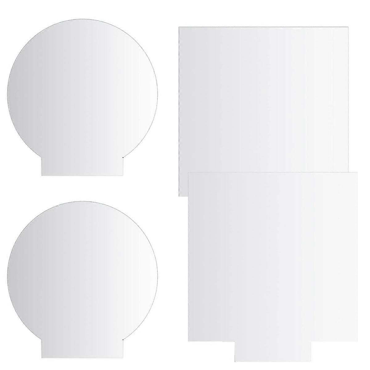 4pcs acrylic transparent light board - circular+square