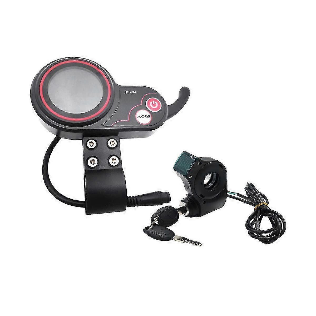 QS-S4 72V Thumb Throttle LCD Display Meter+Lgnition Lock Key Long Cable Only for Zero 11X Electric