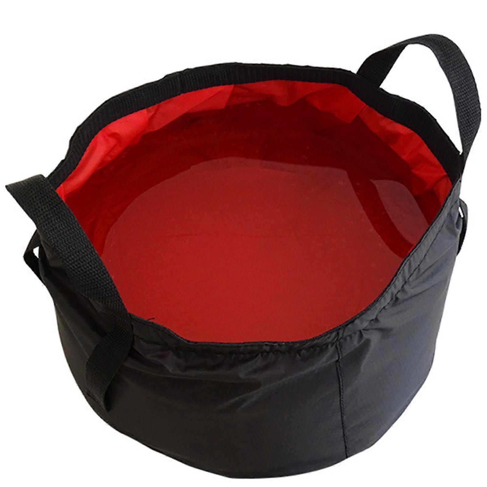 Collapsible Bucket Portable Folding Camping Bucket with Handle Also be A Waterproof Storage Bag for