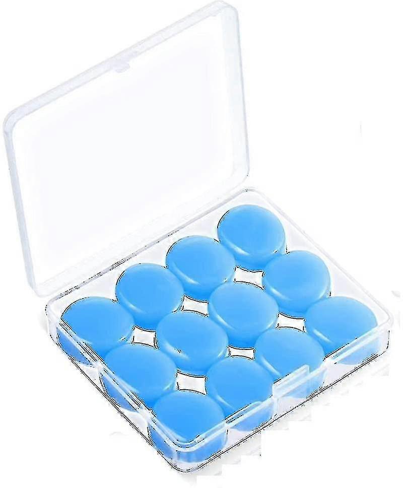 12pcs Reusable Silicone Soft Ear Plugs For Sleeping Noise Cancelling