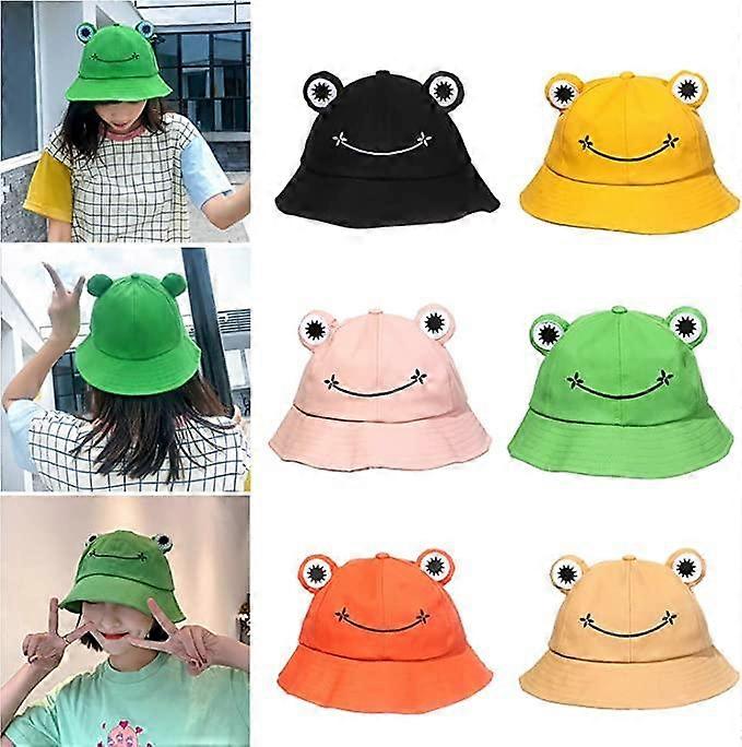Cartoon Frog Bucket Hat Sun Caps