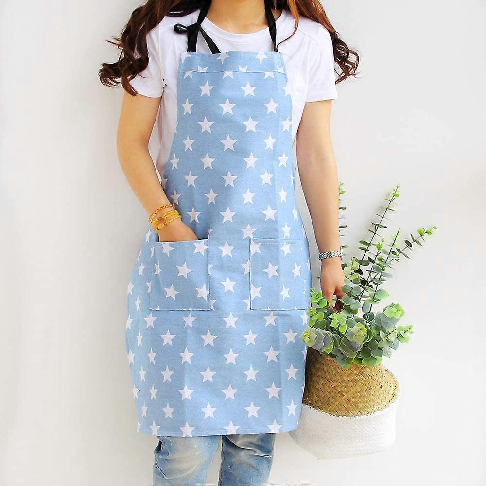 Apron with Bag Star Pattern Adjustable for Cooking Work Housework