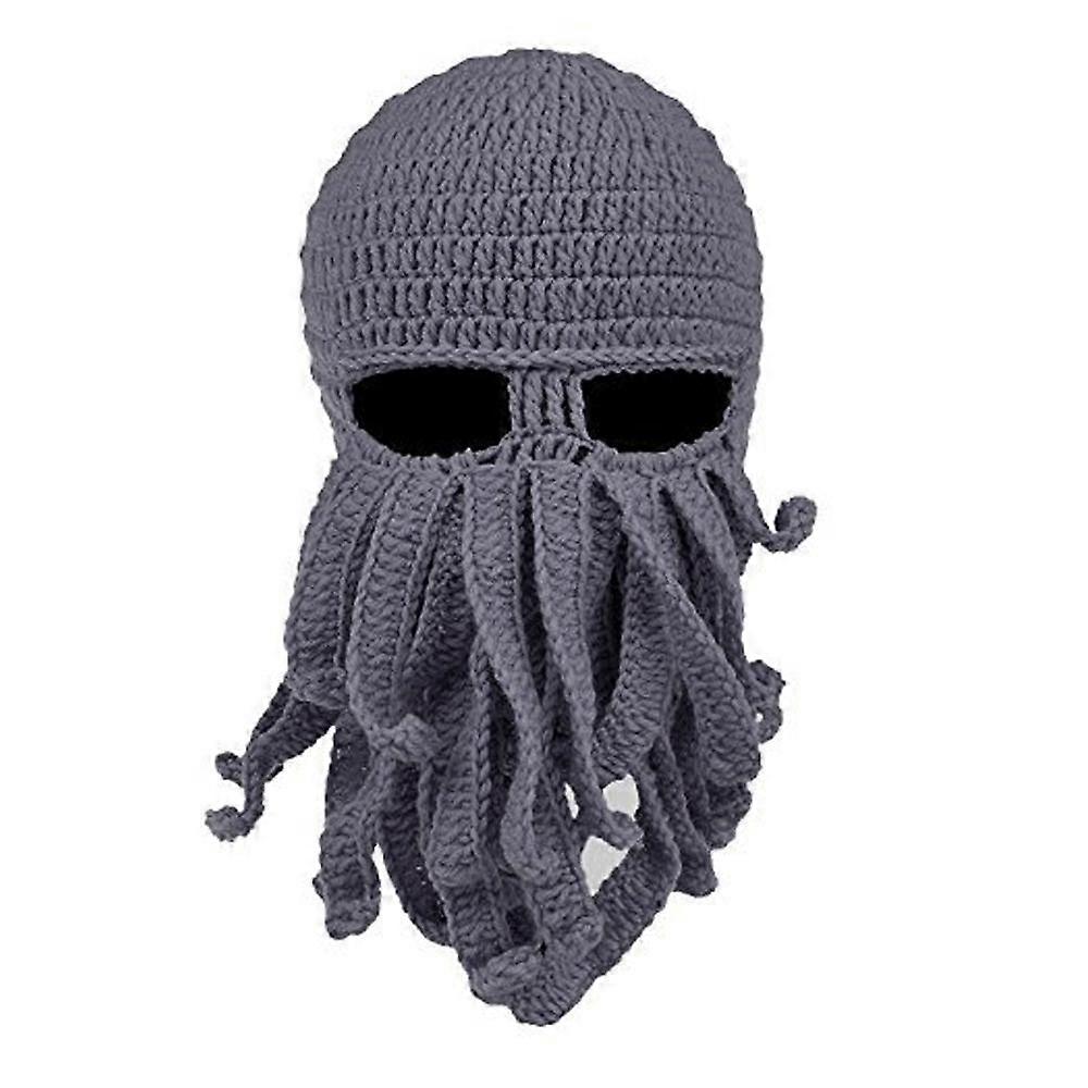 Octopus Beanie Hat For Men Winter Warm Skiing Biking Costume Squid