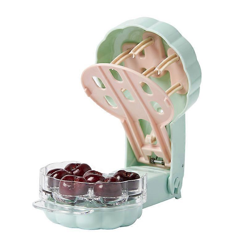Cherry Pitter Tool - Portable Cherry Pit Remover - Quick Release Multi Cherry Pitter, Multi-Function Fruit Pitter Tool with Lock Space-saving