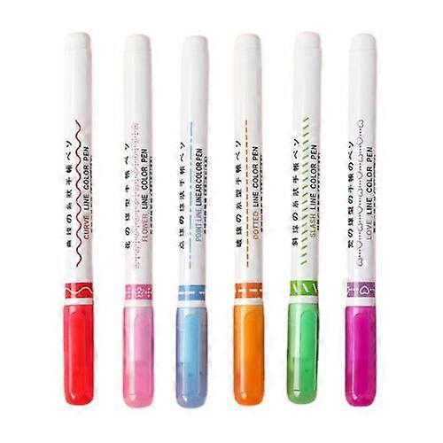 Η πένα επισήμανσης 6X Curve Set Flare Pens στεγνώνει γρήγορα και γράφει καθαρά ομαλά