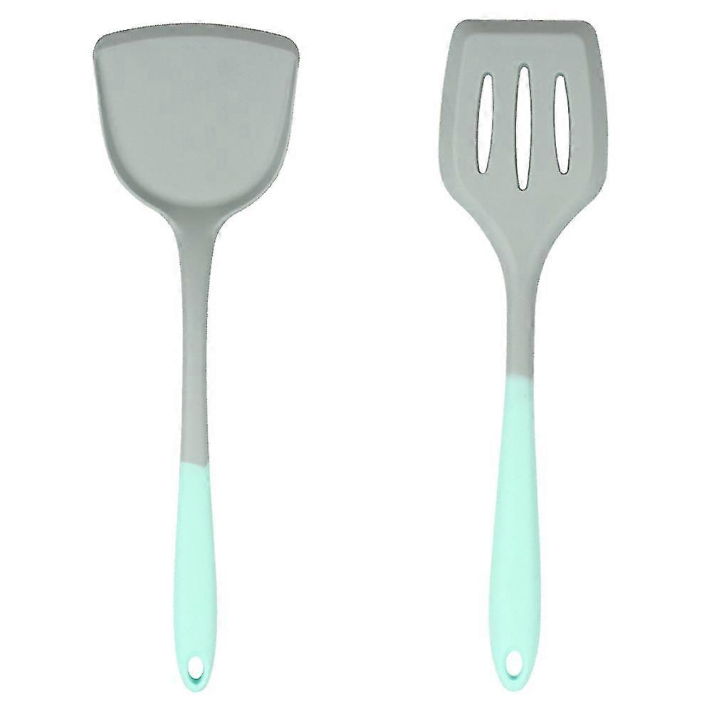 Two-Tone Silicone Kitchen Spatula & Spoon Set, Non-Stick