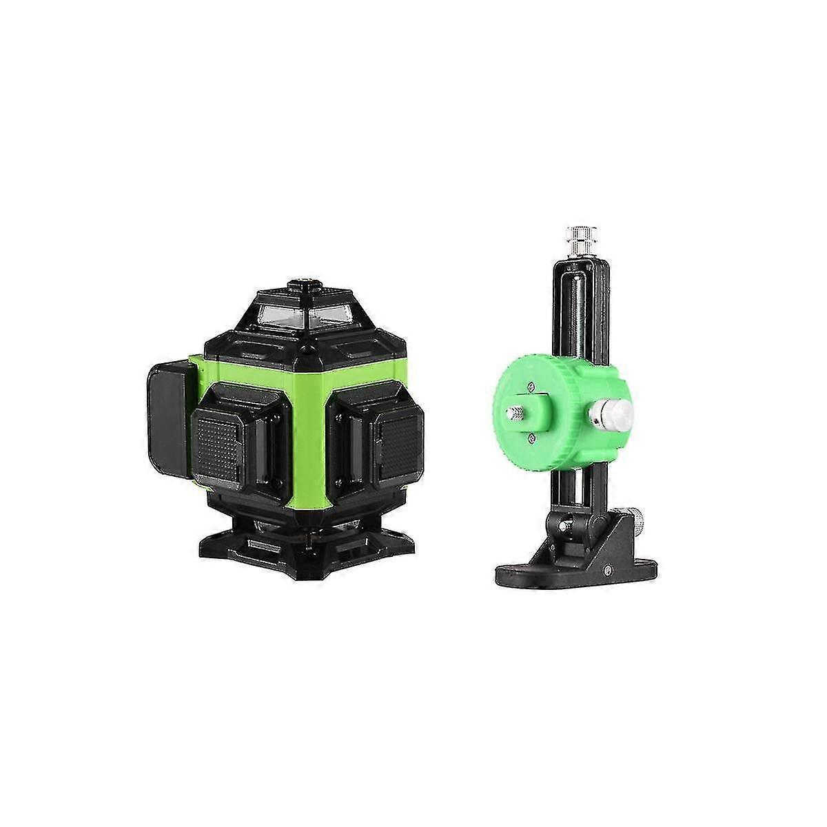 Pracmanu 16 Lines 4d Wireless Remote Control Green Lines Laser-level Self-leveling With 2 Batteries Eu Plug
