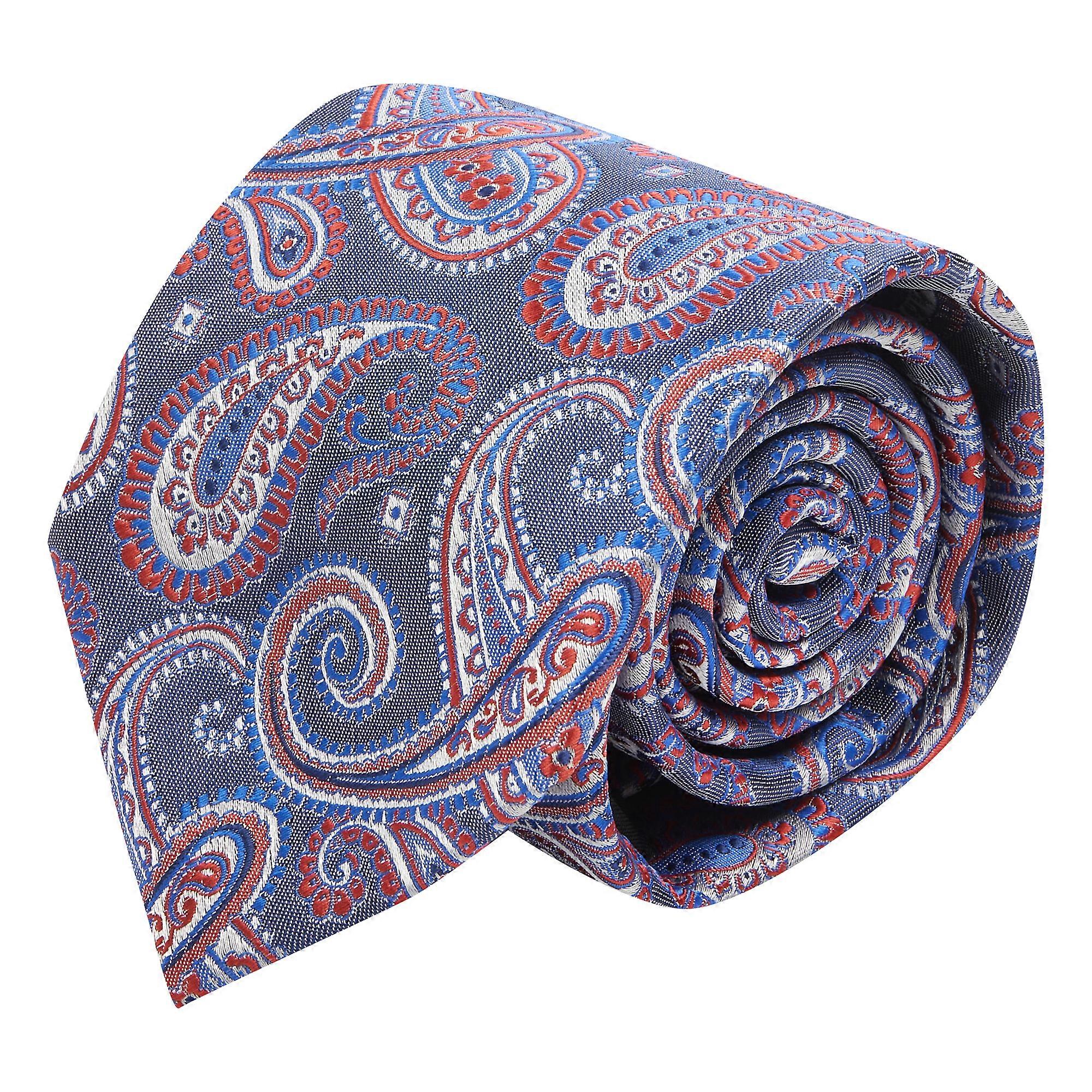 Blue with Red Paisley Tie