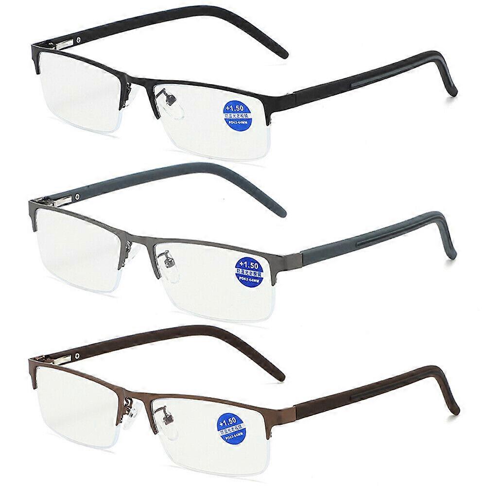 3 Pack Mens Unisex Blue Light Blocking Reading Glasses Spring Hinge Readers New