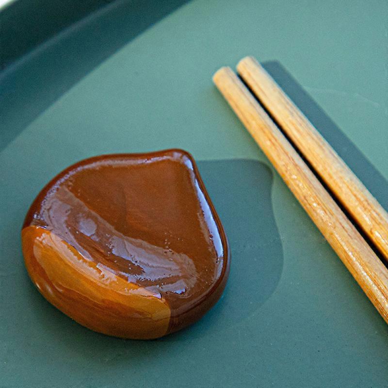 1PC Japanese Style Ceramic Chestnut Chopstick Holder DIY Kitchen Dining Table Tableware Accessories