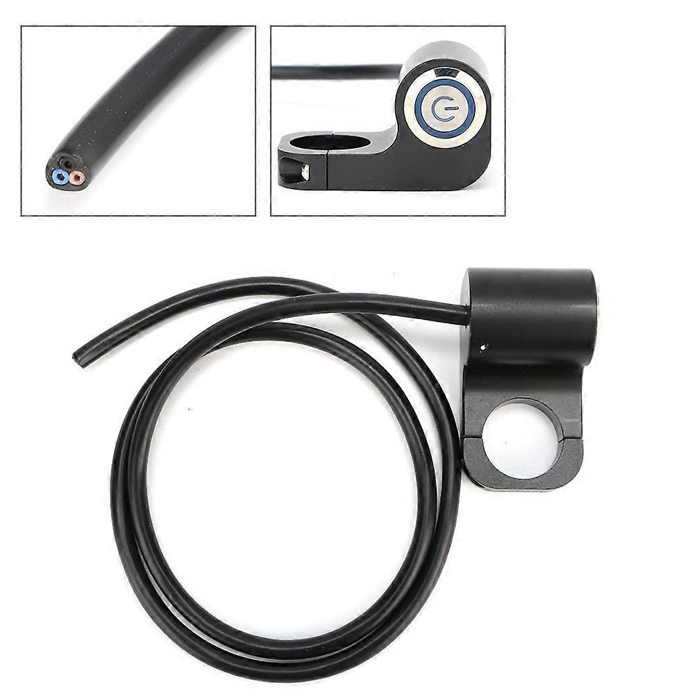 22mm Stainless Steel Handlebar Switch with Blue Indicator for Motorcycles ATVs