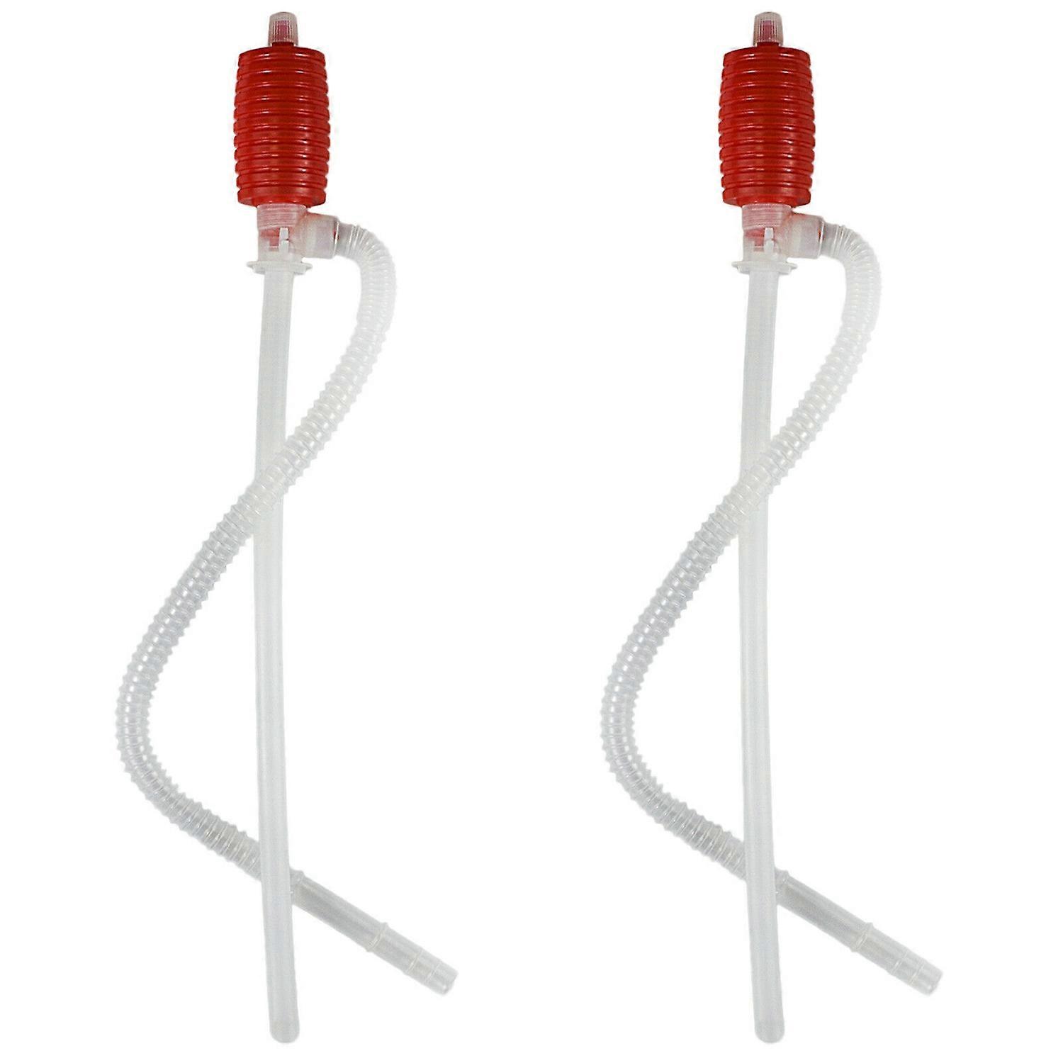 2Pcs Universal Transfer Siphon Pump - Squeezing Syphon for Lawn Mowers & Manual Pumping Petrol, Wat