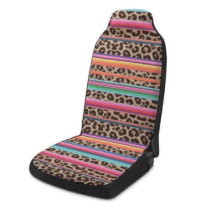 Car Universal Seat Cover Colorful Leopard Pattern
