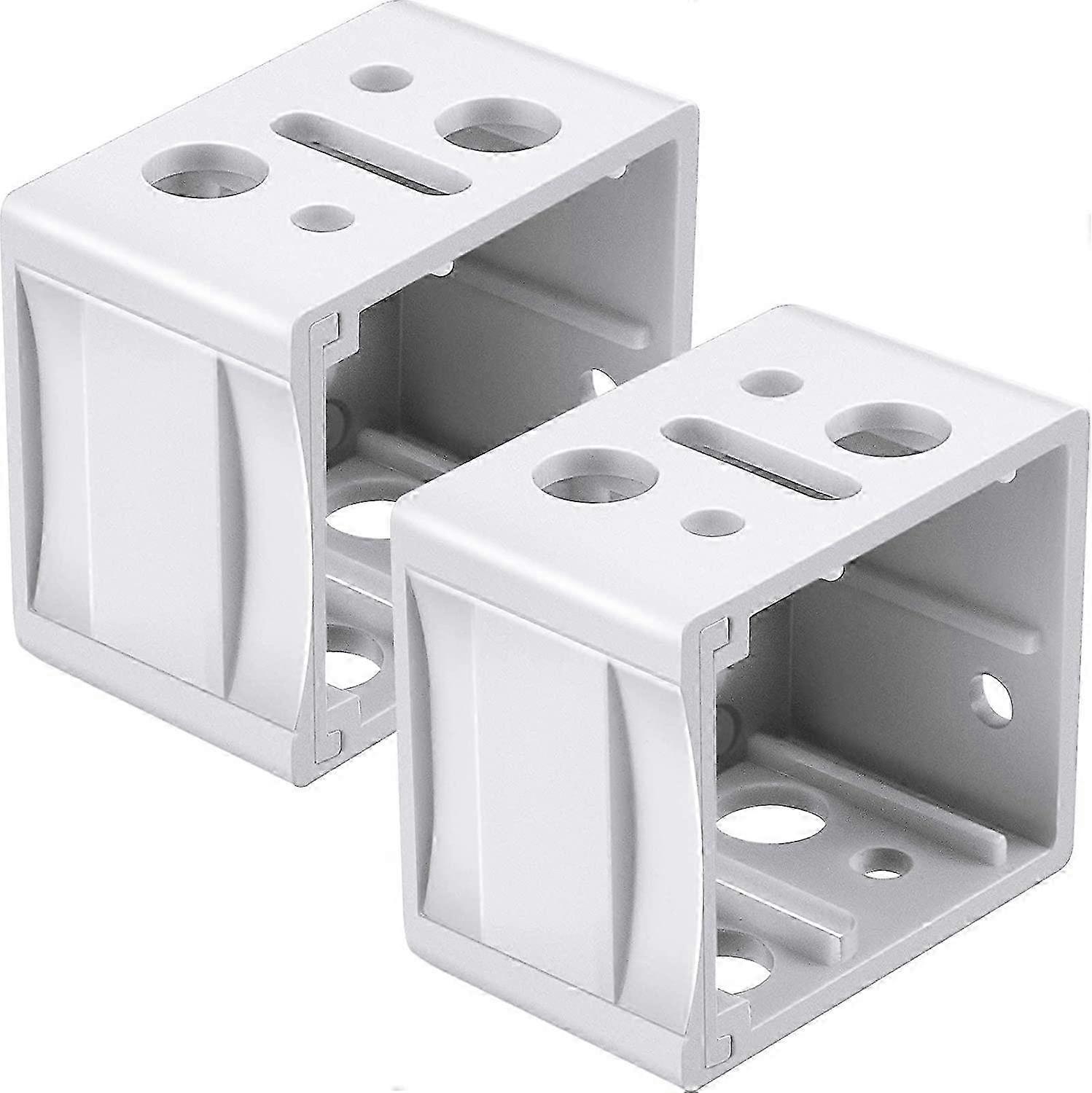 1 Inch Blind Brackets White Profile Box Mounting Bracket Window Blinds Headrail Bracket (2)