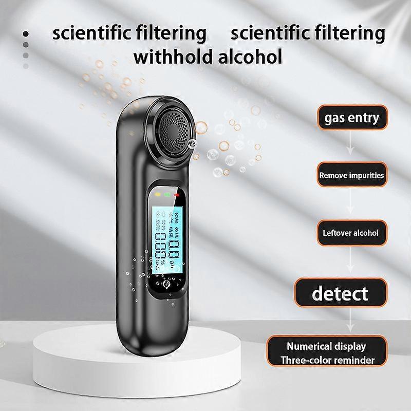 Portable Alcohol Breath Tester Breathalyzer with LCD Screen Breathalyzer Device Portable Detector Quick Accuracy for Driving