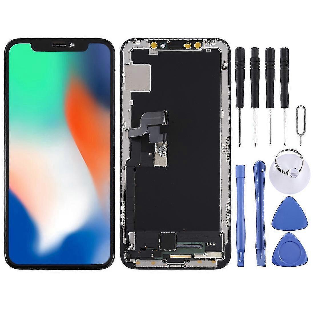 Soft Oled Lcd Screen For Iphone X With Digitizer Full Assembly(black)