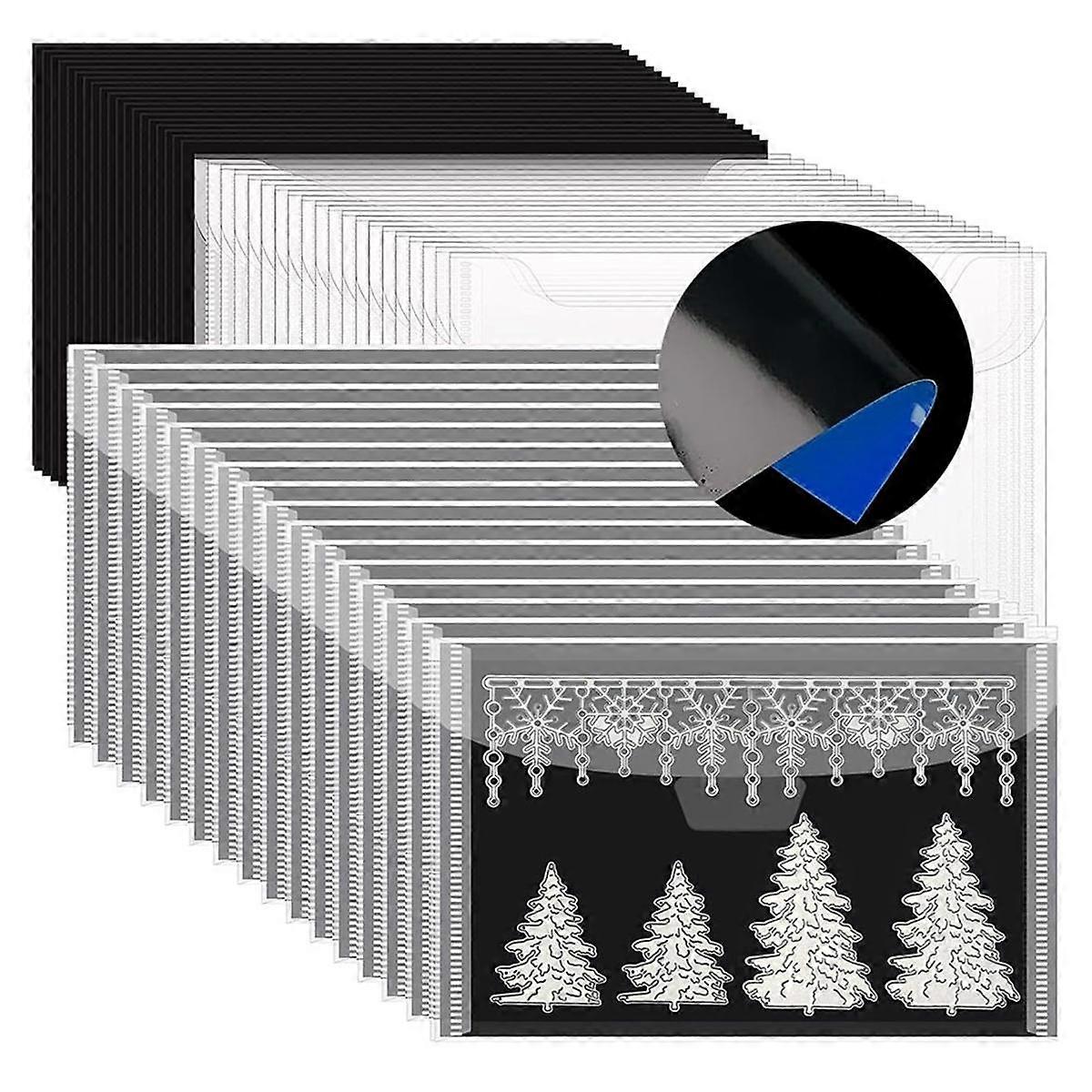 0.6mm Strong Rubber Magnetic Sheet and Stamp Die Storage Bag, Die Storage Set for Storing , Scrapbooking Blue