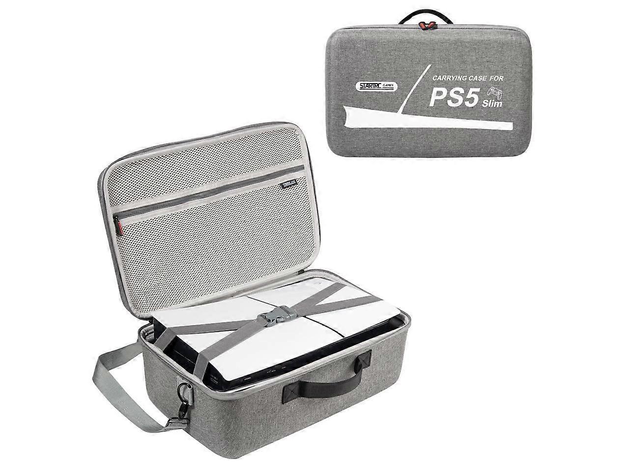 Carrying Case Compatible with PS5 Slim, Hard Shell Travel Case for Playstation 5 Slim Console Controller, Large Capacity Protective Storage Bag for VR