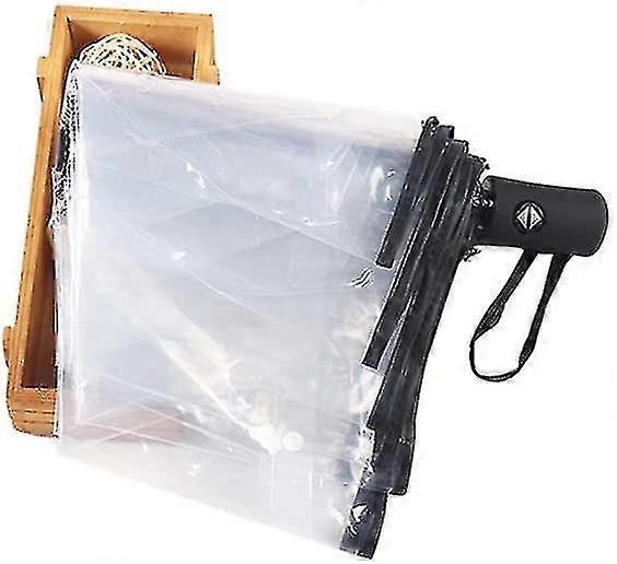 Auto Open Close Transparent Folding Umbrella Automatic Umbrella 8 Ribs Umbrellas