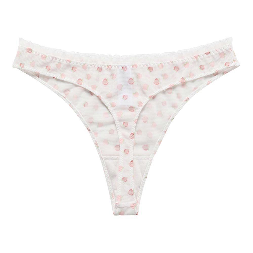 Seksowne stringi damskie z owocowym wzorem