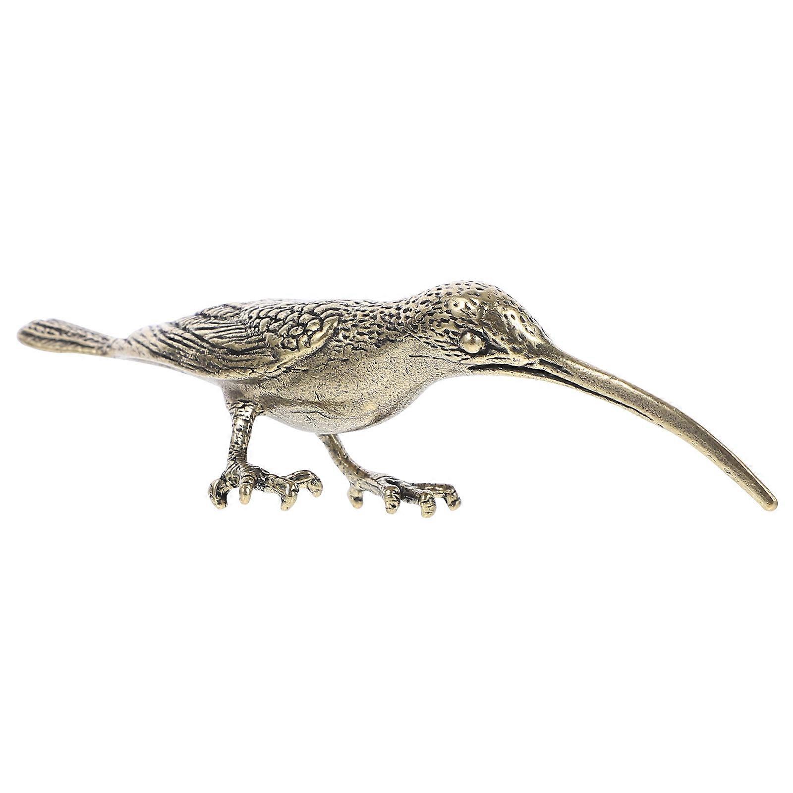 1Pc Simulation Langschnabel-Kolibri-Modell Dekoration Desktop-Verzierung Bronze