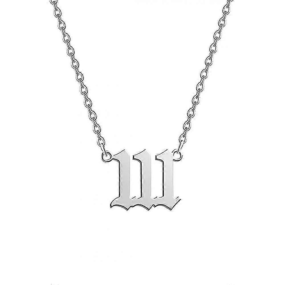 Číslo náhrdelník strieborný / menej oceľ numerologické šperky