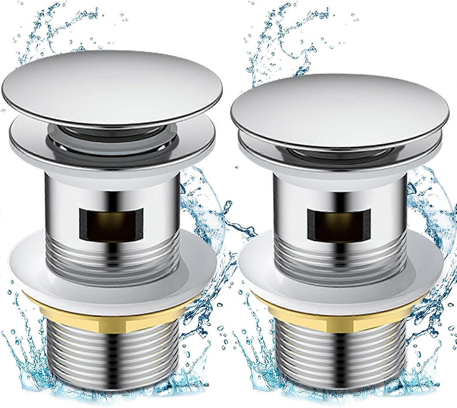 2pcs Pop-up Sink Drain