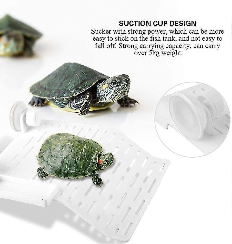 Aquarium Tortoise Platform Turtle Dock Reptile Habitat Floating Island Dock Acrylic Turtle Resting Terrace With Suction Cup,l