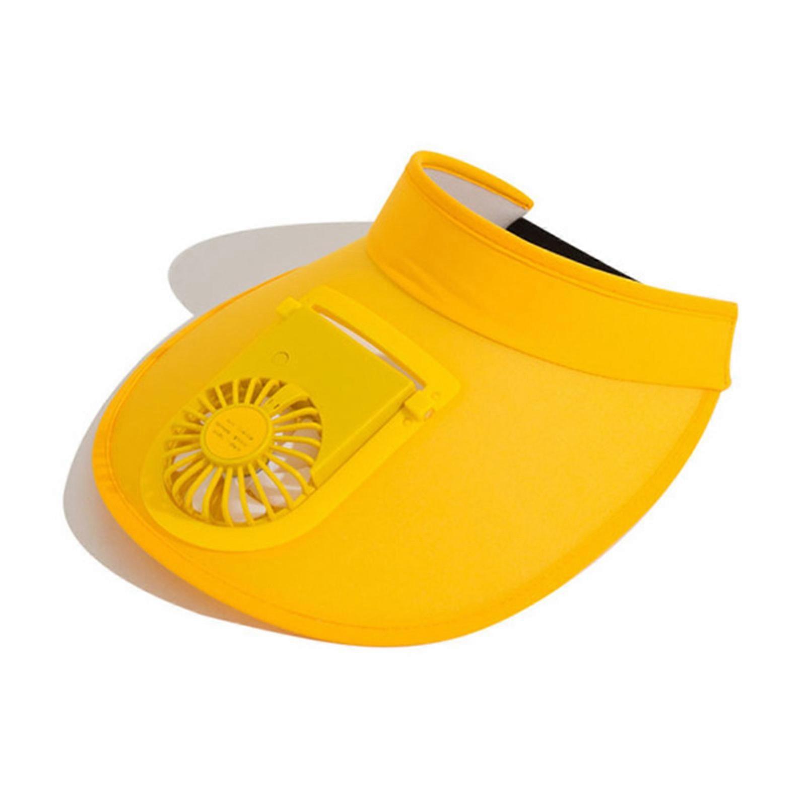 Empty Top Usb Charging Cooling Fan Hat Multicolor Wide Brim Hat Cap Unisex