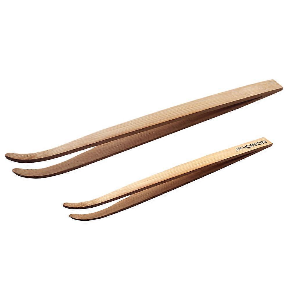 2pcs爬虫類のタケピンセットはテラリウムのくずのクリーニングおよび食糧供給のためのスパイダー用具をクリップする(28cm + 16.5cm)