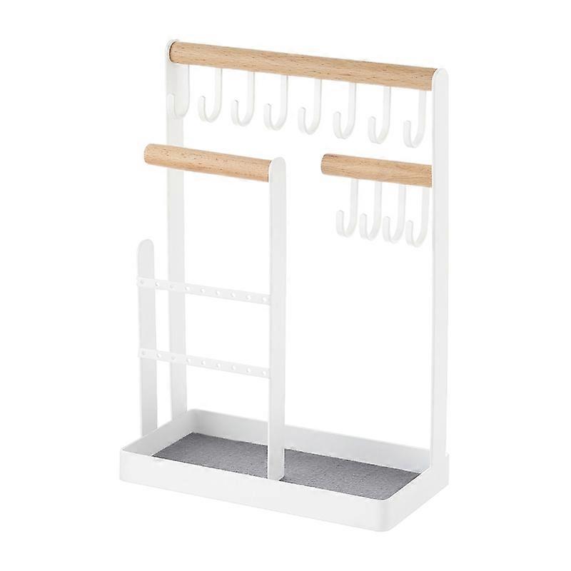 Nordic Multi Hooks Jewelry Display Rack Dressing Table Ring Watch Storage Shelf JIKAIX