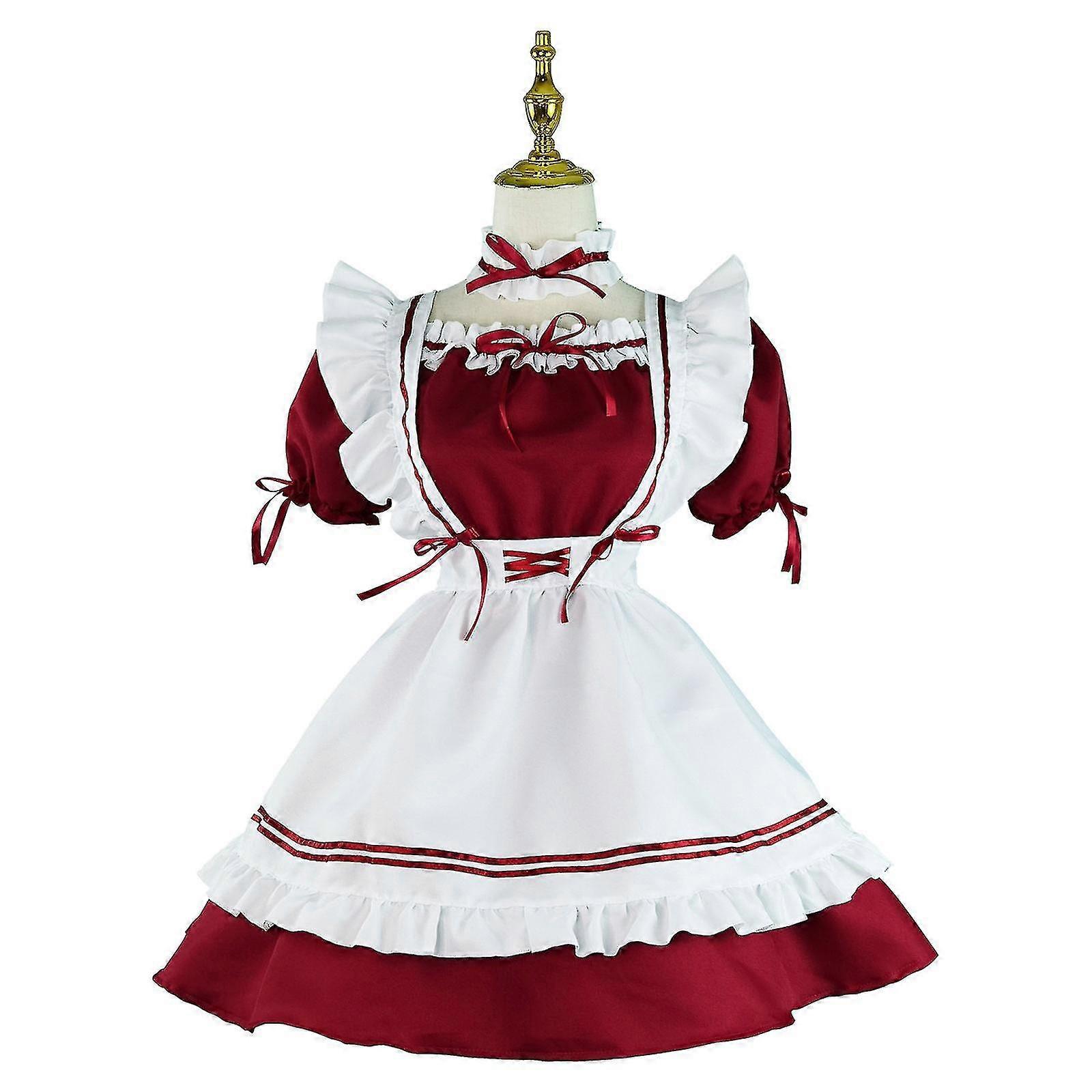 أنيمي الفرنسية خادمة اللباس لطيف خادمة تأثيري اللباس لعيد الهالوين خادمة زي الزي مجموعة