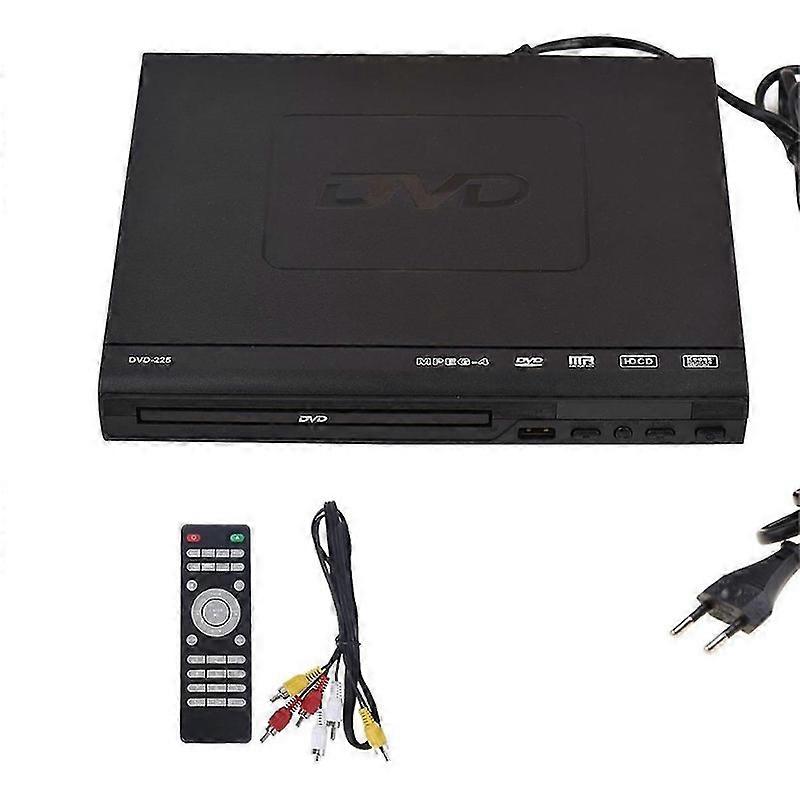 DVD-225 Home DVD Player Digital Multimedia Player AV Output with Remote Control for TV VCD DVD Player EU PLUG
